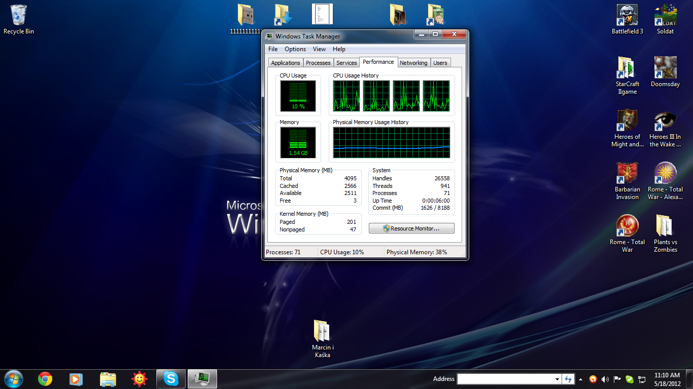Skoki Windows Windows 7 Home Premium zawiesza się po 10 minutach - skoki użycia CPU