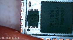 Close-up of a circuit board with two chips, one marked PQ80 92U T61 and the other OPL 1000 A2SA1938 PPMN 4207.