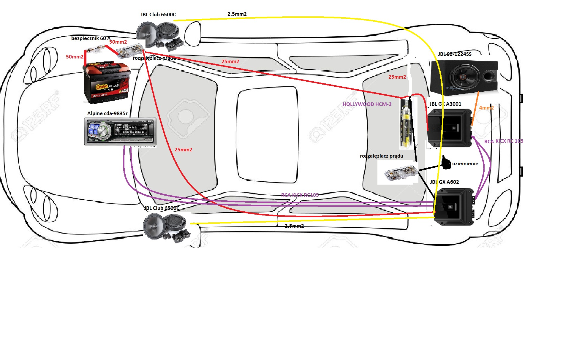 Lexus/IS/200 Plan na Car Audio. Prośba o porady w