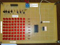 Wyświetlacz ledowy 8x8 + Atmega16A+ rejestr przesuwny 74HC595