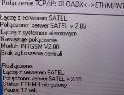 DLOADX - integra 128 komunikacja przez INTGSM - brak zgłoszenia centrali