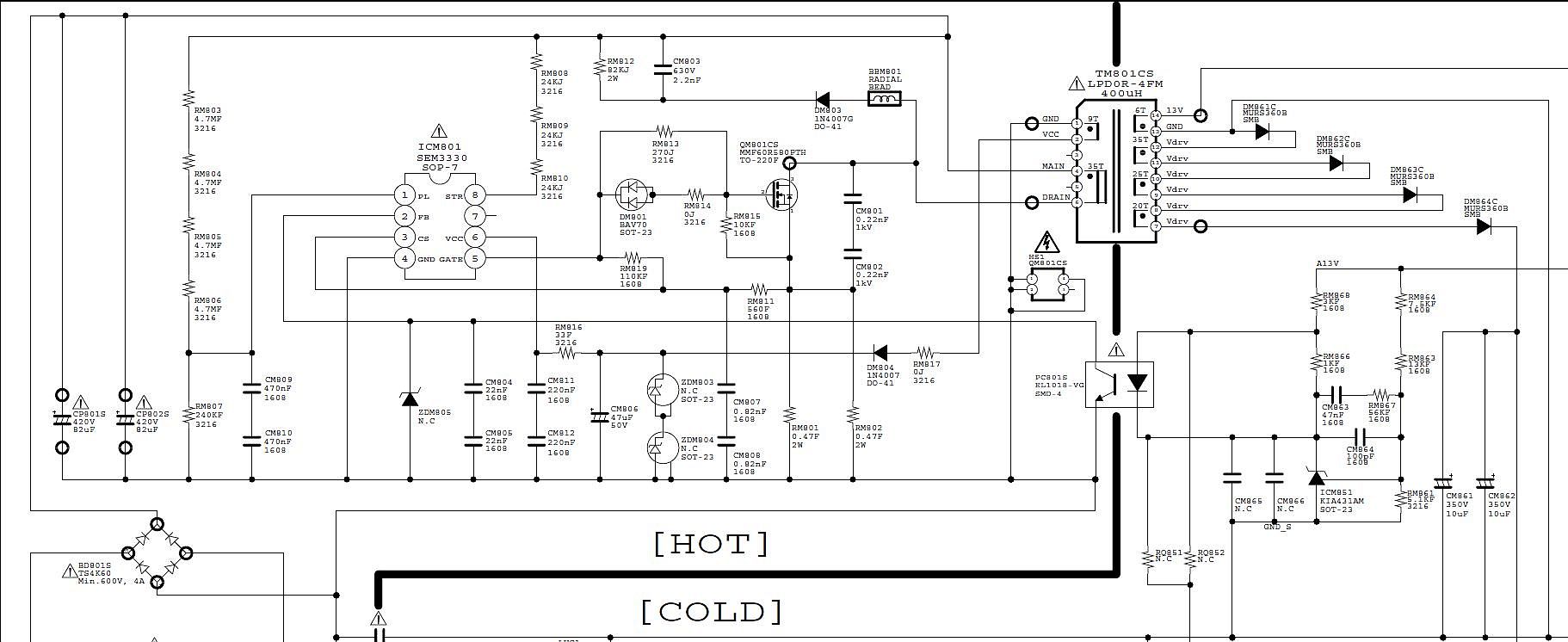 Samsung ue32f4000aw схема блока питания