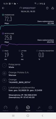 Wybór operatora LTE: T-mobile vs Orange, testy z Huawei B818