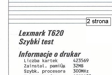 Lexmark T620 - białe pasy przy wydruku dwustronnym