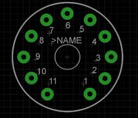 Lampa VFD IW-11 biblioteka Eagle