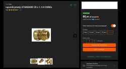 Łącznik prosty STANDARD 35 x 1.1/4 CONEx widoczny na stronie produktu.