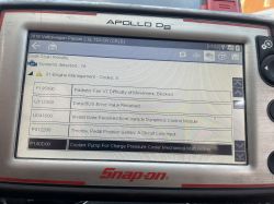 Zdjęcie ekranu diagnostycznego z wynikami błędów dla VW Passat 2.0 TDI z 2016 roku.