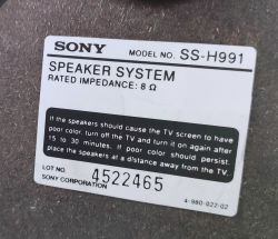 Sony SS-H991 - Spalone głośniki wysokotonowe Sony z zestawu SS-H991