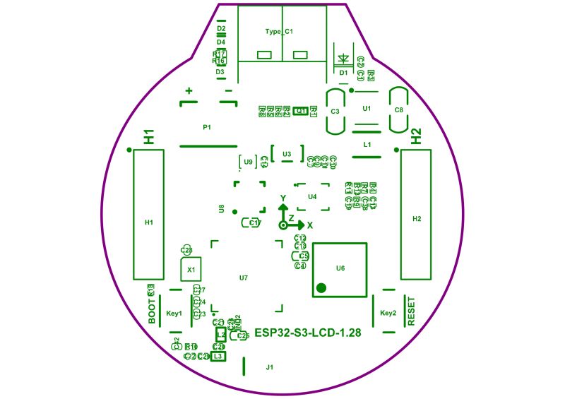 Waveshare ESP32-S3-LCD-1.28 czyli malutki okrągły wyświetlacz z czujnikiem inercyjnym QMI8658
