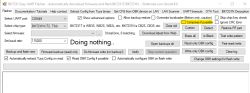 Screenshot of BK7231 Easy UART Flasher showing the message “Doing nothing..”
