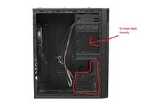 Zalman T1 - Wycinanie części wnętrza obudowy pod ułożenie kabli