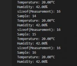 Temperature and Humidity Measurement in Console Temperature and humidity measurement results in the console.