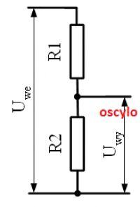 Falownik 1-f pomiar wartości wyjściowych oscyloskopem
