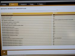 Zdjęcie ekranu z informacjami o obwodzie paliwa w samochodzie.