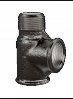 Metalowy trójnik hydrauliczny z gwintem