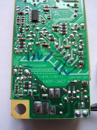 [PS2 Slim] Identyfikacja elementów zasilacza EADP-34CF: D2, Q2, Q1, rezystor