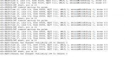 Screenshot of debugging logs with DHT error messages