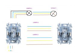 Connecting SIMON 10 Double Stair Switch With 2x 3-Core Wires for Hall Lighting Setup Connecting SIMON 10 Double Stair Switch With 2x 3-Core Wires for Hall Lighting Setup