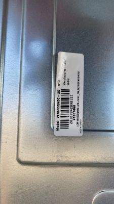 Label with information on a metal surface