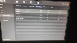 Ekran konfiguracji wejść alarmowych NVR HIKVISION