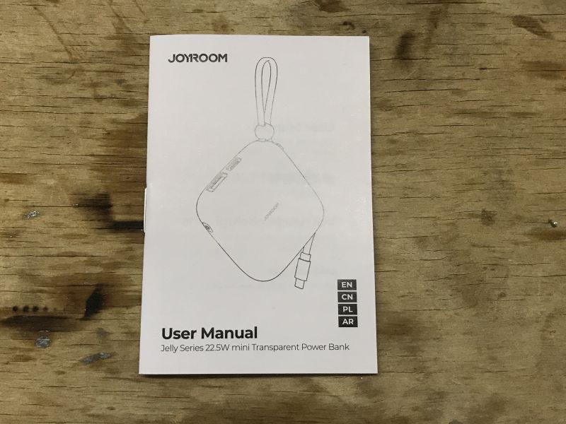 Instrukcja obsługi powerbanku Joyroom Jelly Series 22,5 W.
