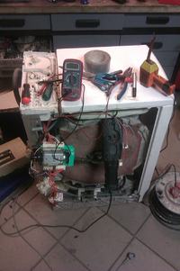 Schemat elektryczny pralki FAR3100 - uszkodzona instalacja przez gryzonie