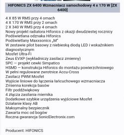 Jaki wzmacniacz do Alpine RW12D2 - Czy połączenie z Hifonics Zeus ZX6400 jest bezpieczne?