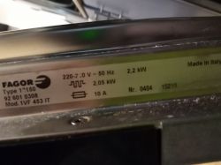 Fagor Innova 1VF-375IT - Nietypowy błąd. Świecą lampki 2 i 4 , a piąta mruga.