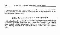 Strona podręcznika technicznego omawiająca zabezpieczenie zespołu spalinowo-elektrycznego przed zwarciami i przeciążeniami.