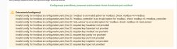 Screenshot of configuration warnings for Home Assistant.