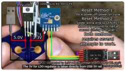 Connection diagram of a USB to UART converter with a 3.3V and 5V power module.
