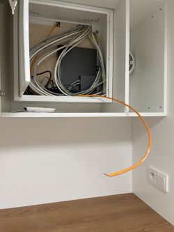 Instalacja UPC w domu po remoncie: brak urządzenia Aurora RFoG, światłowód, koncentryki