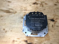 Avatto N-TS10-EU-B3 Triple Wall Switch View of the Avatto N-TS10-EU-B3 triple wall switch.