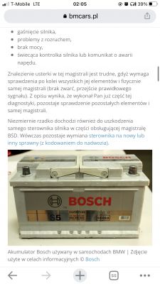 BMW 530 E61 Xdrive - Błędy BSD czujnik oleju, alternator, moduł świec, inteligentna klema