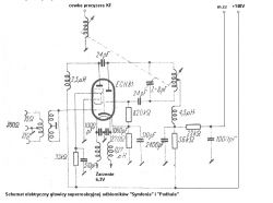 Schemat elektryczny głowicy superreakcyjnej odbiorników Symfonia i Podhale.