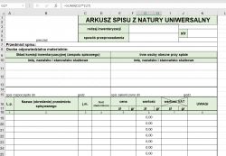 Szablon arkusza spisu z natury do Excela - gdzie znaleźć?