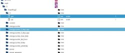 Screenshot of ioBroker folder tree highlighting the get and set states.