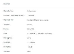 Widok interfejsu internetowego routera TP-Link Archer NX200 z informacjami o połączeniu.