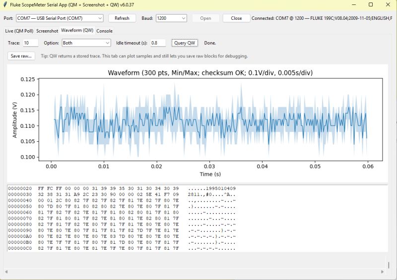 Simple Python application for Fluke meters remote access via RS232 [early prototype]