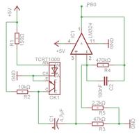 Pulsometr z ATmega8 - ocena poprawności schematu z wzmocnieniem 322