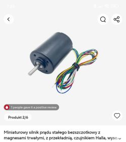 Miniaturowy bezszczotkowy silnik prądu stałego z kolorowymi przewodami