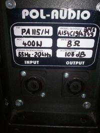 [Sprzedam] Kolumny POL-AUDIO 115/H