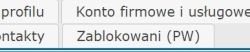 Przycisk „Zablokowani (PW)” w menu profilu na forum elektroda.pl