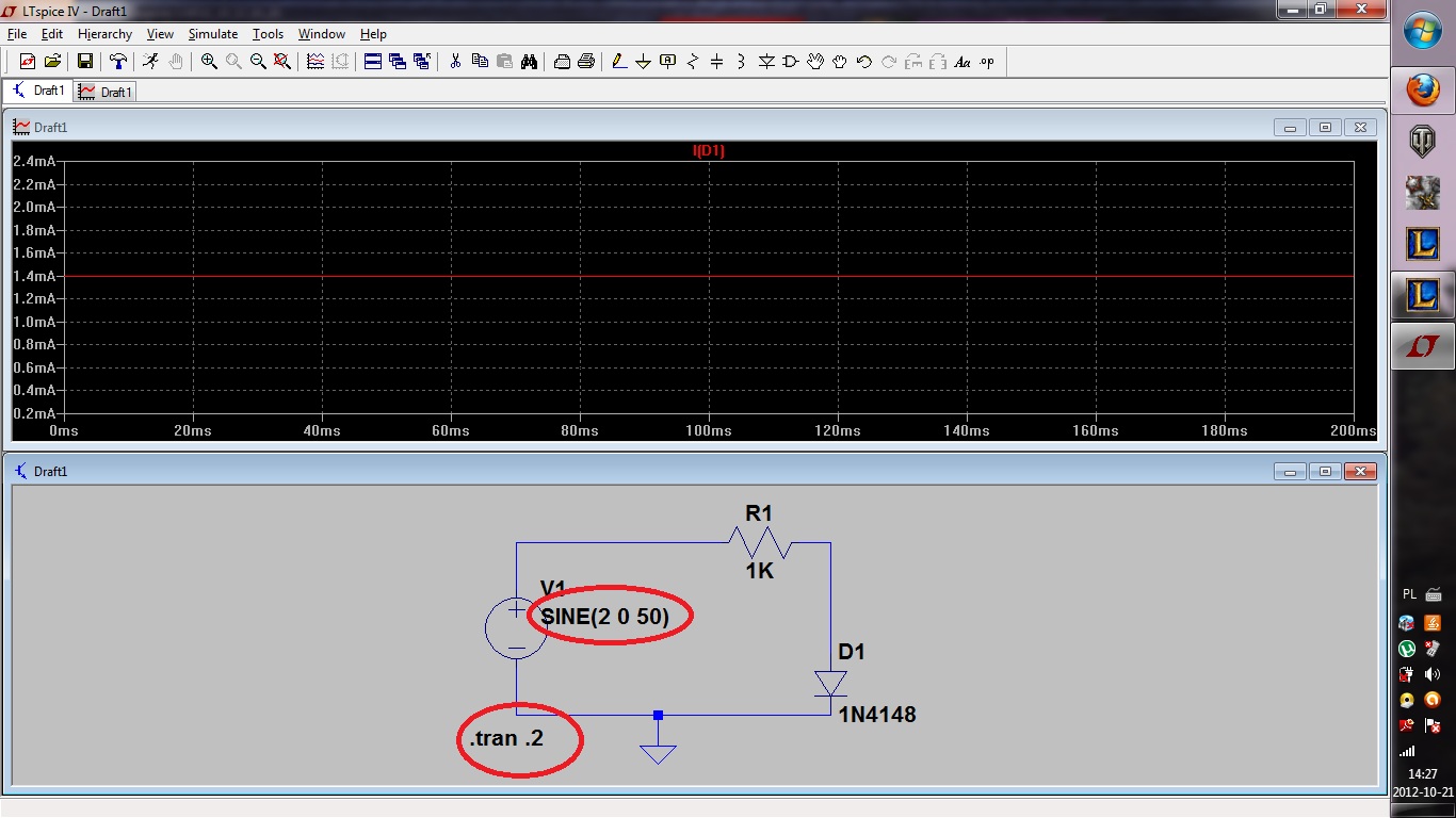 dioda charakterystyka LtSpice elektroda.pl w  diody Charakterystyka