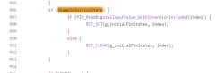 Code snippet in C programming language with highlighted variable bSampleInitialState.
