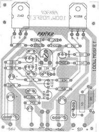 Wzmacniacz mocy 100W na tranzystorach MOSFET. Wzmacniacz mocy 100W na tranzystorach MOSFET.