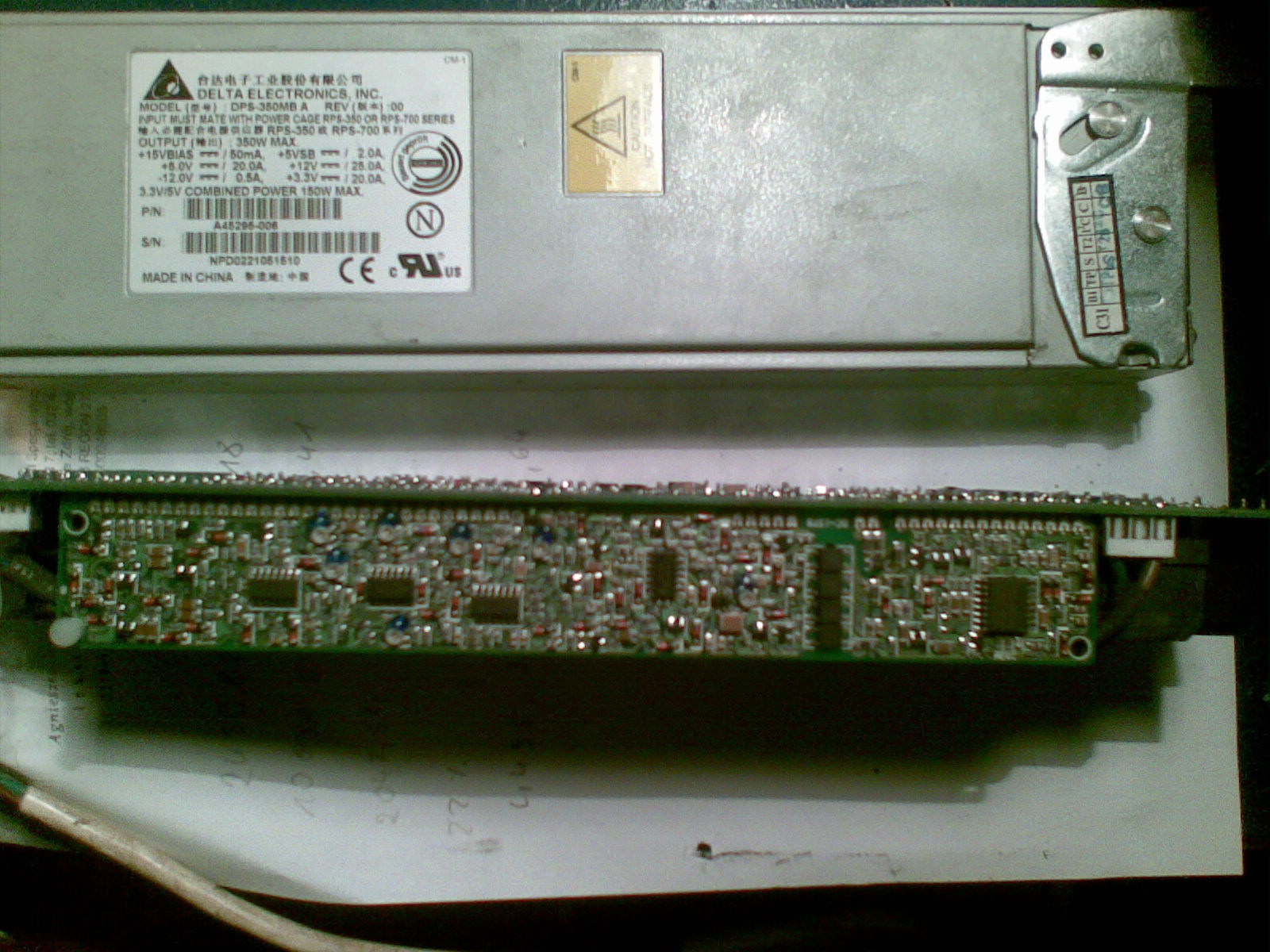 Delta model: DPS-350MB i IBM DPS-350MB serwerowy brak startu