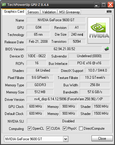 PNY Gf9600GT - jak sflashować nowy bios??