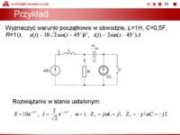 Stany nieustalone - wyznaczanie iL(0-) i uc(0-) w obwodzie RLC