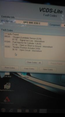 seat cordoba 2002 - Brak mocy, wysokie napięcie przepustnicy